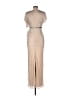 Mac Duggal 100% Polyester Tan Cocktail Dress Size 6 - photo 2
