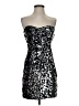 As U Wish Metallic Silver Cocktail Dress Size S - photo 1