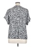 Fred David Animal Print Silver Short Sleeve Blouse Size 1X - photo 2