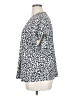 Fred David Animal Print Silver Short Sleeve Blouse Size 1X - photo 5