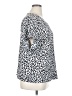 Fred David Animal Print Silver Short Sleeve Blouse Size 1X - photo 4