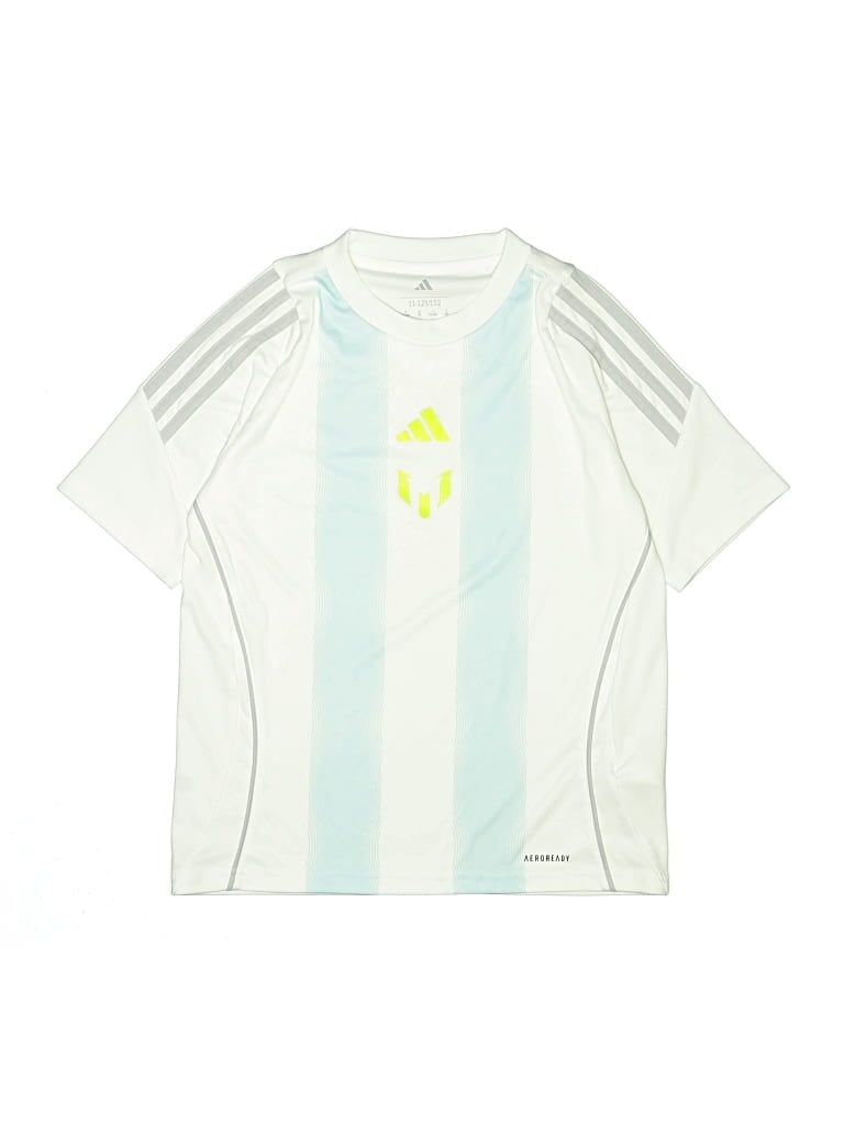 Pre-owned Adidas Originals Kids' Short Sleeve T-shirt In Ivory