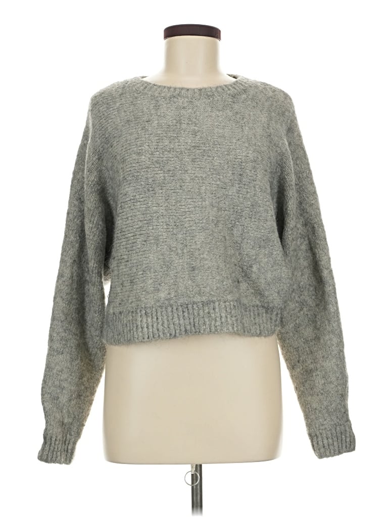 Pre-owned H&m Pullover Sweater In Gray
