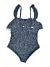 Kona Sol Polka Dots Blue One Piece Swimsuit Size 17 - photo 1