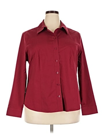 Investments 3/4 Sleeve Button-Down Shirt (view 1)