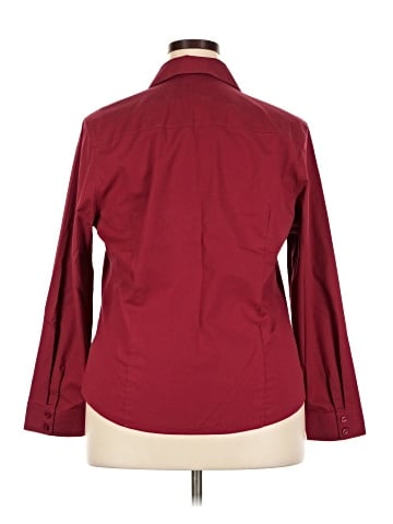 Investments 3/4 Sleeve Button-Down Shirt (view 2)