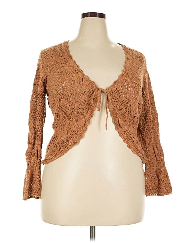 Pre-owned Torrid Cardigan Sweater In Brown