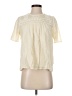 Roolee 100% Cotton Ivory Short Sleeve Blouse Size S - photo 1