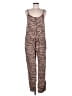 Enza Costa Animal Print Brown Jumpsuit Size Med (2) - photo 1