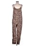 Enza Costa Animal Print Brown Jumpsuit Size Med (2) - photo 2