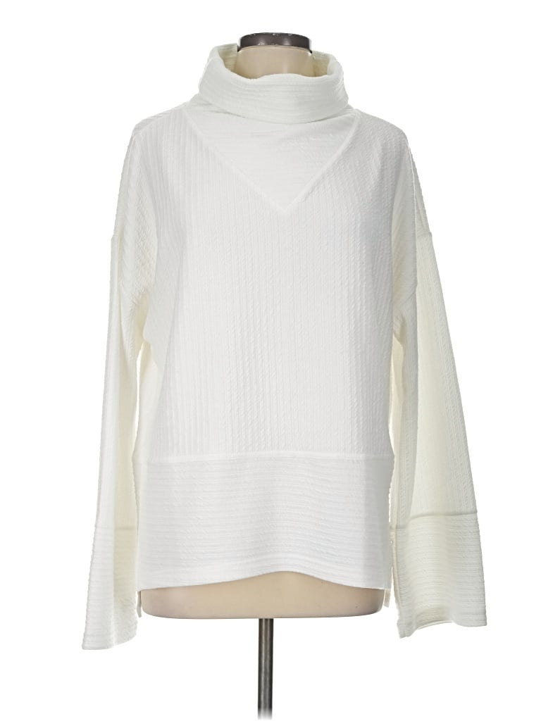 Pre-owned Tahari Turtleneck Sweater In White