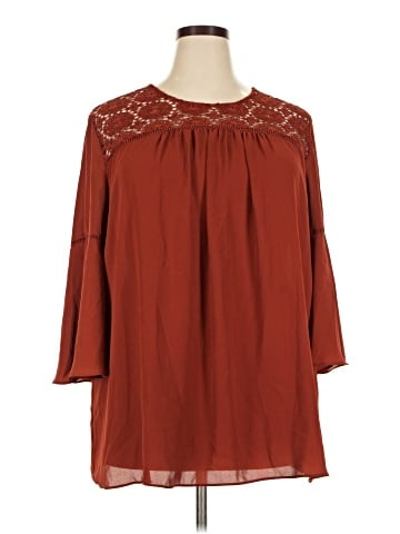 Ava & Viv 3/4 Sleeve Blouse (view 1)
