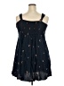 Old Navy 100% Rayon Hearts Blue Casual Dress Size 2X - photo 2