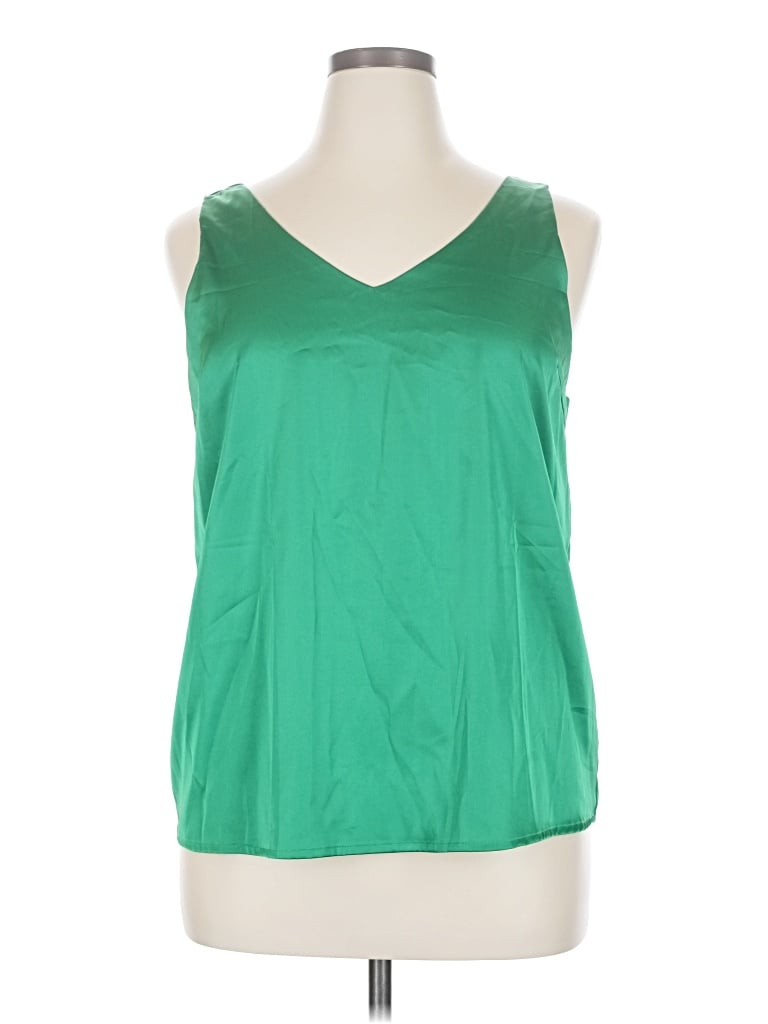 Pre-owned Zeagoo Sleeveless Blouse In Green