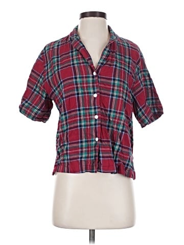 Oysho Short Sleeve Button-Down Shirt (view 1)
