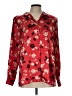 Leslie Fay 100% Polyester Floral Red Long Sleeve Blouse Size 12 - photo 1