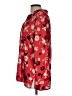 Leslie Fay 100% Polyester Floral Red Long Sleeve Blouse Size 12 - photo 5