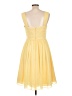 Bill Levkoff 100% Polyester Solid Yellow Cocktail Dress Size 12 - photo 2