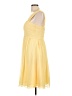 Bill Levkoff 100% Polyester Solid Yellow Cocktail Dress Size 12 - photo 5