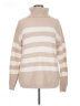 T Tahari Stripes Tan Turtleneck Sweater Size XL - photo 1