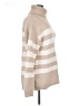T Tahari Stripes Tan Turtleneck Sweater Size XL - photo 4