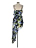 Line & Dot 100% Polyester Floral Blue Cocktail Dress Size L - photo 2
