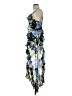 Line & Dot 100% Polyester Floral Blue Cocktail Dress Size L - photo 5