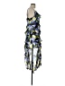 Line & Dot 100% Polyester Floral Blue Cocktail Dress Size L - photo 4