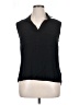 Merona 100% Rayon Black Sleeveless Button-Down Shirt Size XL - photo 1