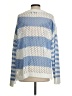 Vintage Havana 100% Polyester Stripes Blue Pullover Sweater Size S - photo 2