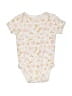 Le Top Floral Ivory Short Sleeve Onesie Size 6-9 mo - photo 1