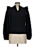 MNG 100% Cotton Black Long Sleeve Blouse Size 13 - 14 - photo 1