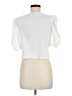 Topshop 100% Polyester White Short Sleeve Blouse Size 6 - photo 2