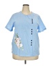 Unbranded 100% Cotton Blue Short Sleeve Blouse Size 2X - photo 1