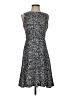Jessica Howard Animal Print Gray Cocktail Dress Size 4 - photo 1