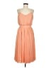 Paper Crown 100% Polyester Solid Orange Casual Dress Size 8 - photo 1
