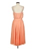 Paper Crown 100% Polyester Solid Orange Casual Dress Size 8 - photo 2