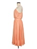 Paper Crown 100% Polyester Solid Orange Casual Dress Size 8 - photo 5