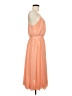 Paper Crown 100% Polyester Solid Orange Casual Dress Size 8 - photo 4