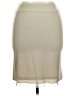 Carlisle 100% Viscose Solid Ivory Silver Casual Skirt Size 8 - photo 1