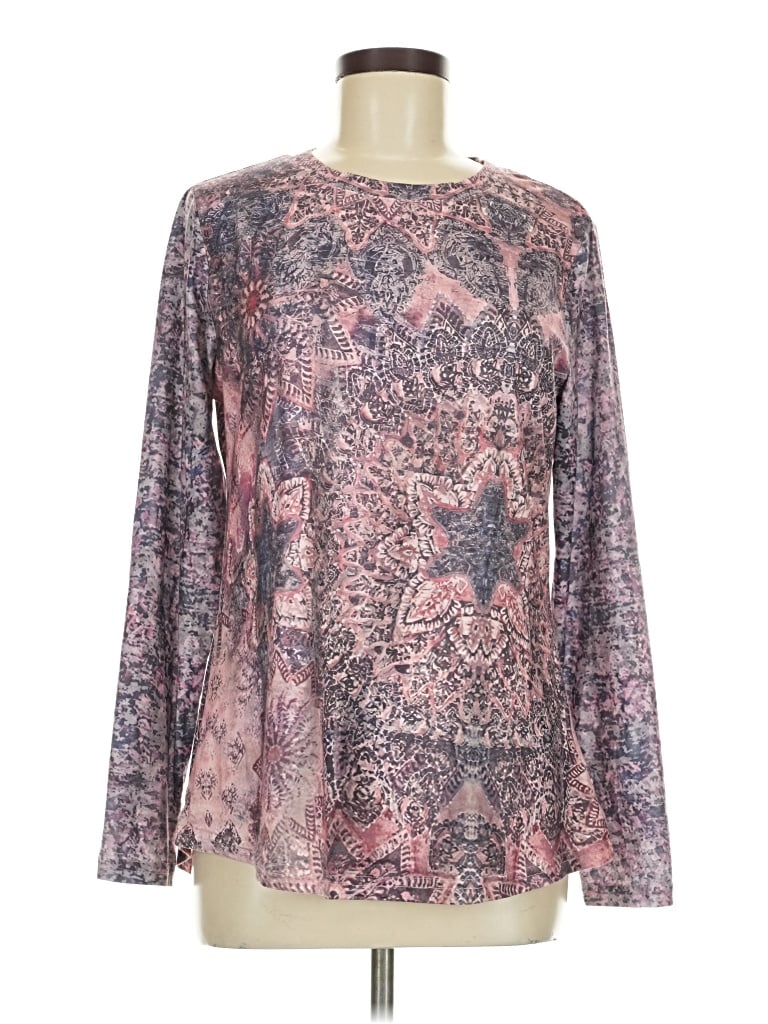 Pre-owned Assorted Brands Long Sleeve T-shirt In Pink