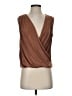 Green Envelope Brown Sleeveless Blouse Size S - photo 1