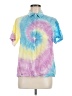 Forever 21 100% Rayon Tie-dye Purple Short Sleeve Button-Down Shirt Size M - photo 1