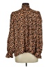 Tucker Animal Print Brown Long Sleeve Blouse Size M - photo 2
