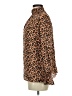 Tucker Animal Print Brown Long Sleeve Blouse Size M - photo 5