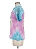 Forever 21 100% Rayon Tie-dye Purple Short Sleeve Button-Down Shirt Size M - photo 5