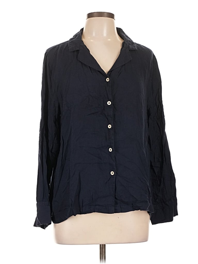Pre-owned Cozy Earth 3/4 Sleeve Blouse In Black