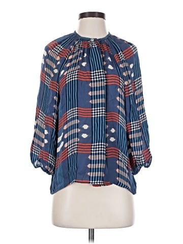 Tucker 3/4 Sleeve Silk Top (view 1)