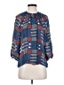Tucker 100% Silk Blue 3/4 Sleeve Silk Top Size S - photo 1
