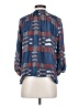 Tucker 100% Silk Blue 3/4 Sleeve Silk Top Size S - photo 2